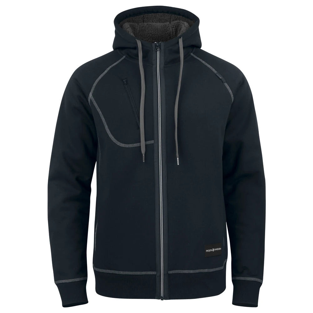 Projob 2130 Hoodie Met Teddyvoering Zwart
