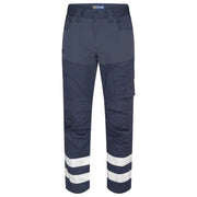 Projob 2509 Volledige Stretchbroek Met Kniezakken En Reflectiebanden Marine