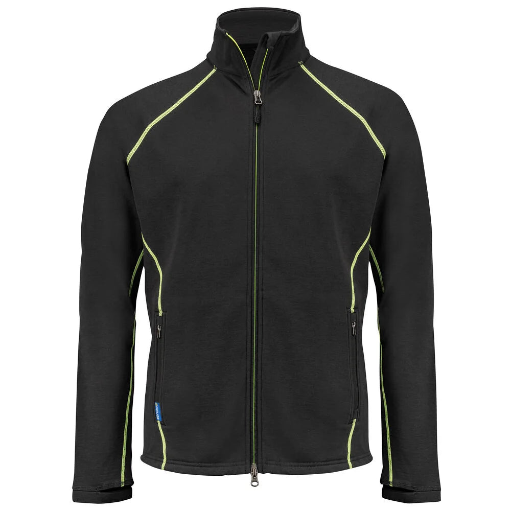 Projob 3317 Sweater Met Lange Rits Zwart Geel