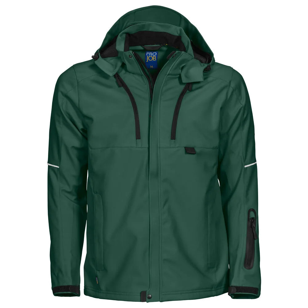 Projob 3406 Softshell Jas Woudgroen