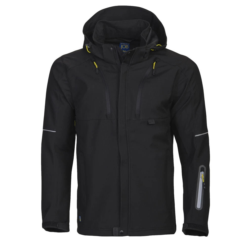 Projob 3406 Softshell Jas Zwart