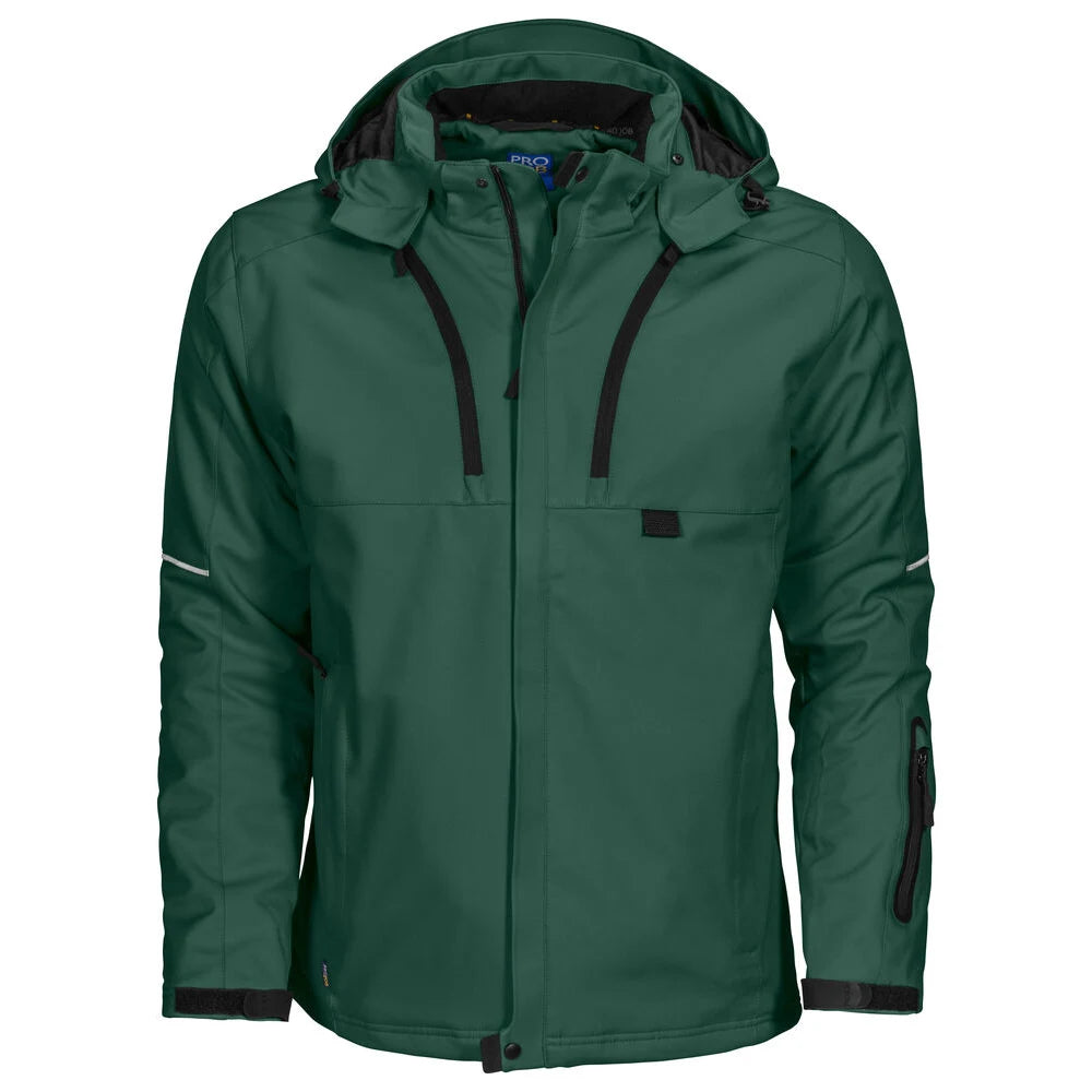 Projob 3407 Gevoerde Softshell Jas Woudgroen
