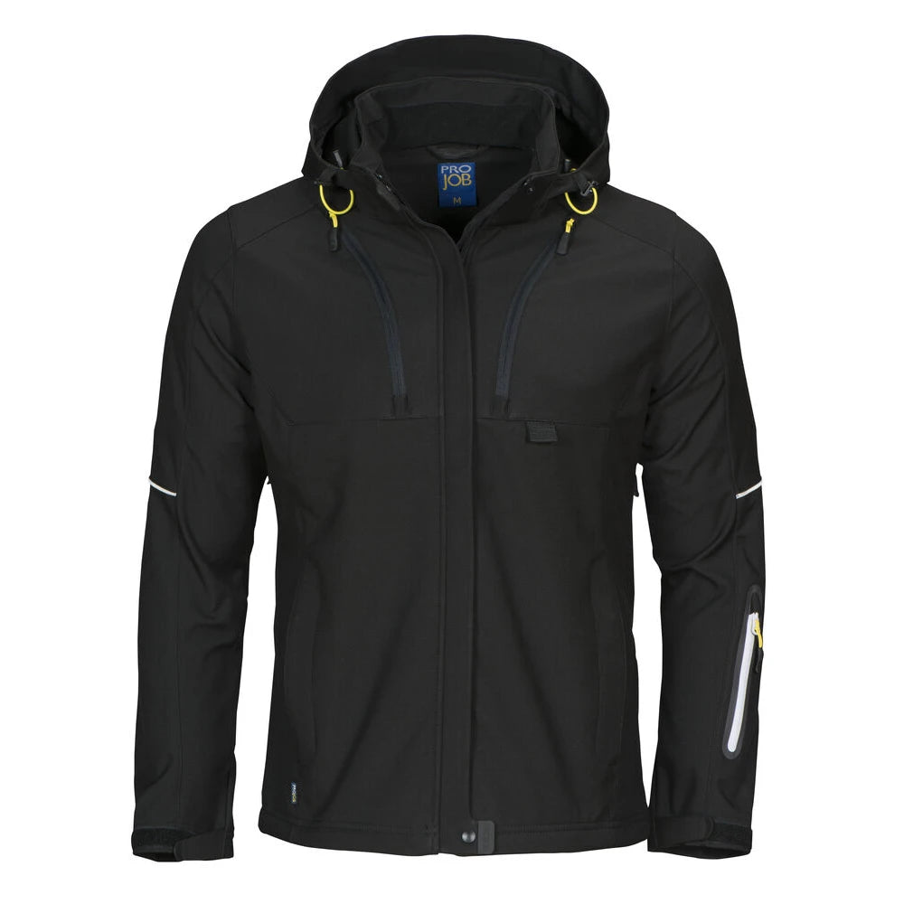 Projob 3412 Dames Softshell Jas Zwart