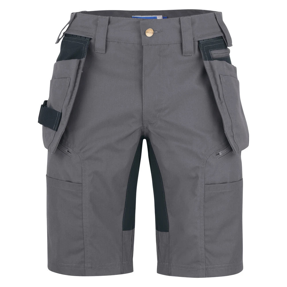 Projob 3521 Stretchshort Met Afneembare Spijkerzakken Grijs