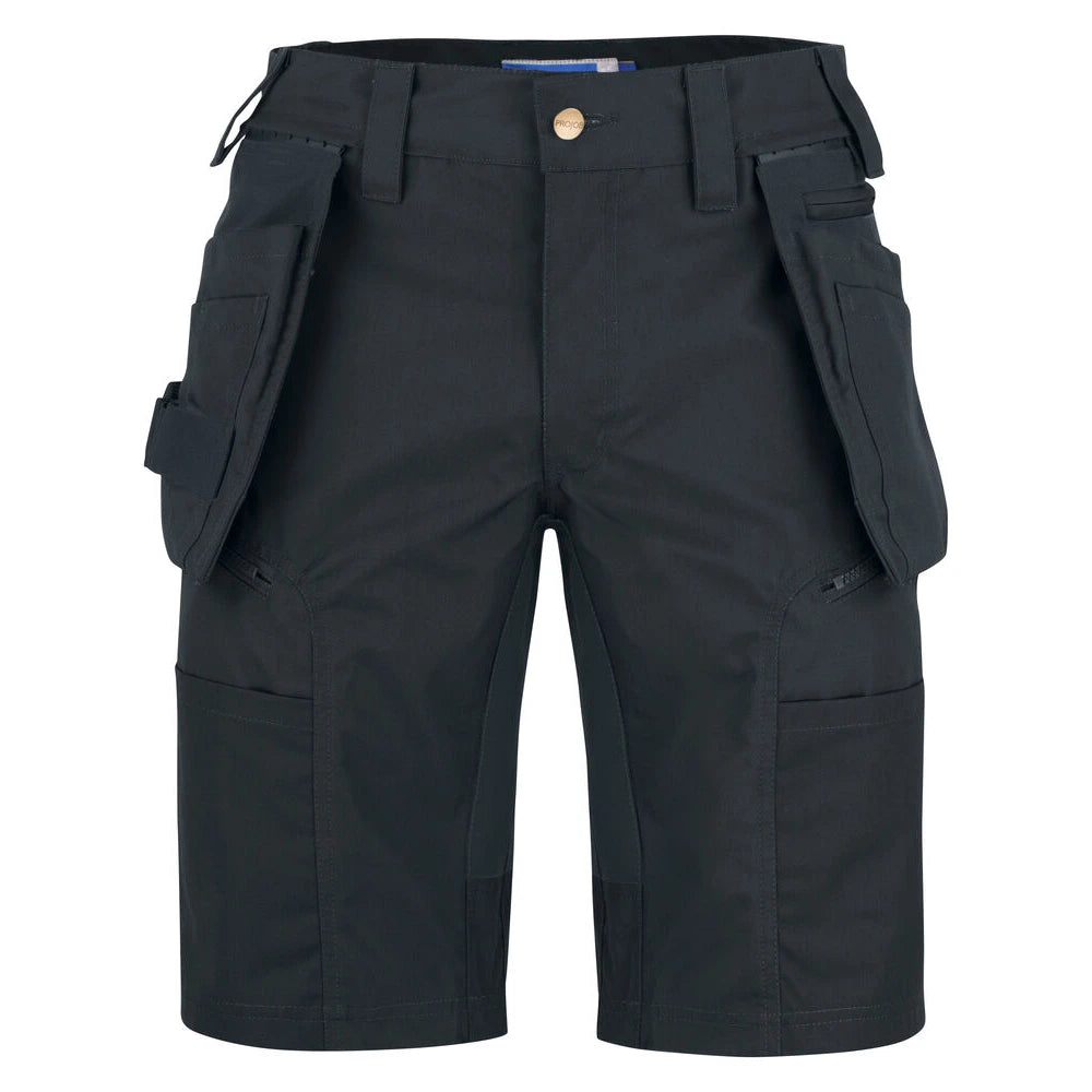 Projob 3521 Stretchshort Met Afneembare Spijkerzakken Zwart