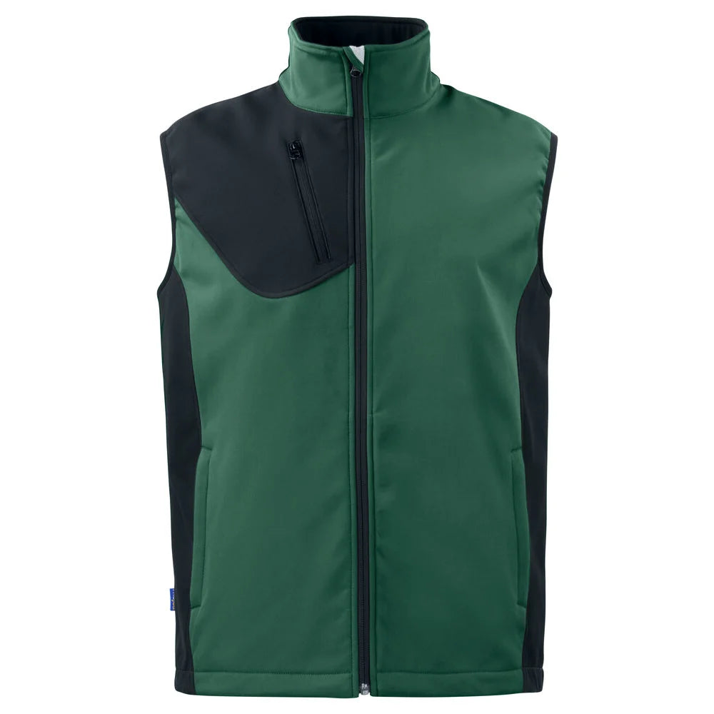 Projob 3702 Softshell Bodywarmer Woudgroen