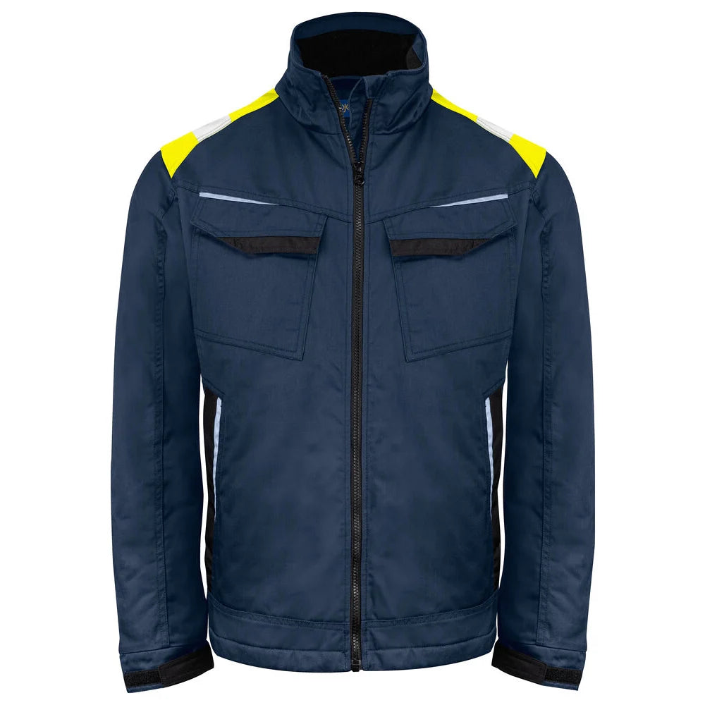 Projob 5428 Gevoerde Service Vest Navy Geel