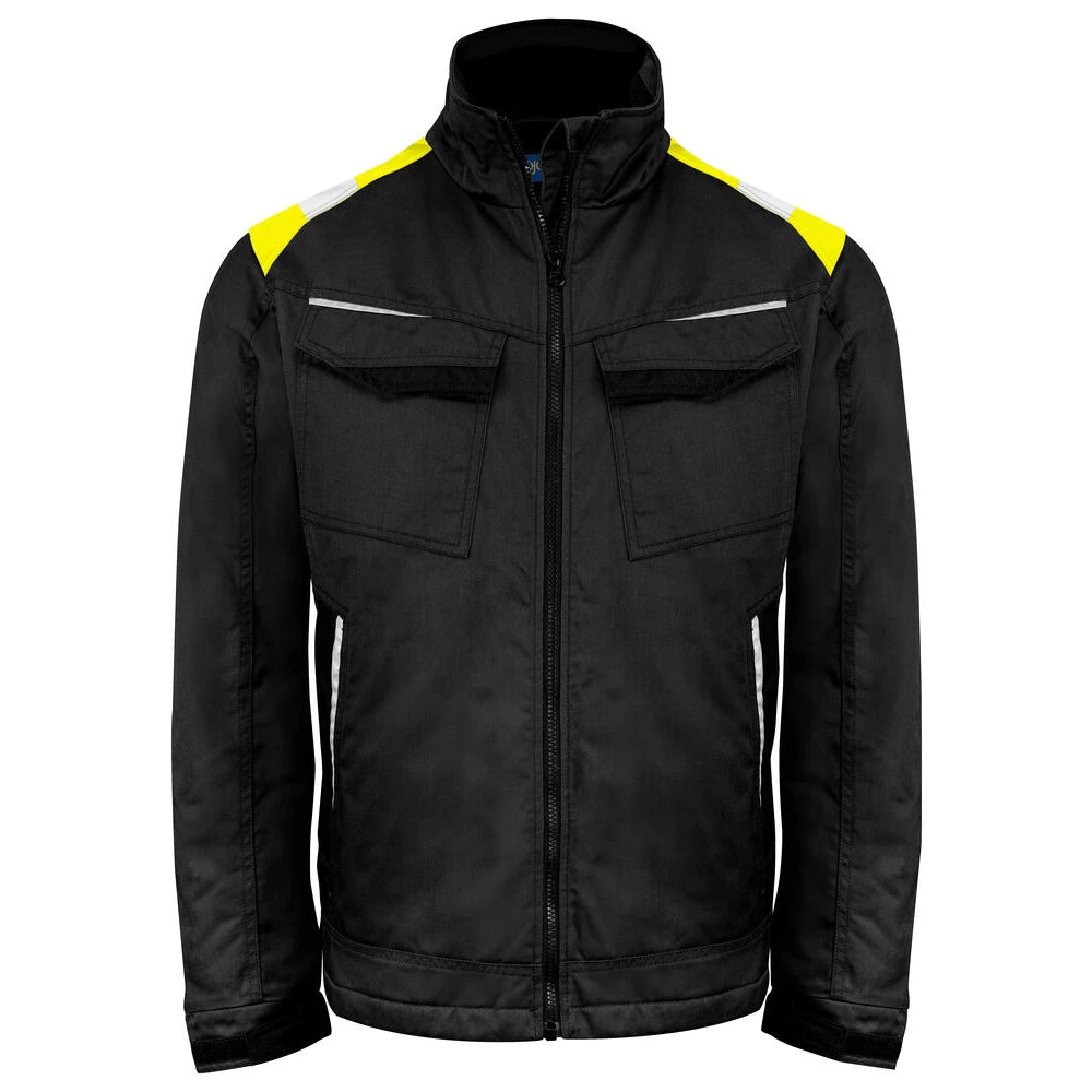 Projob 5428 Gevoerde Service Vest Zwart Geel