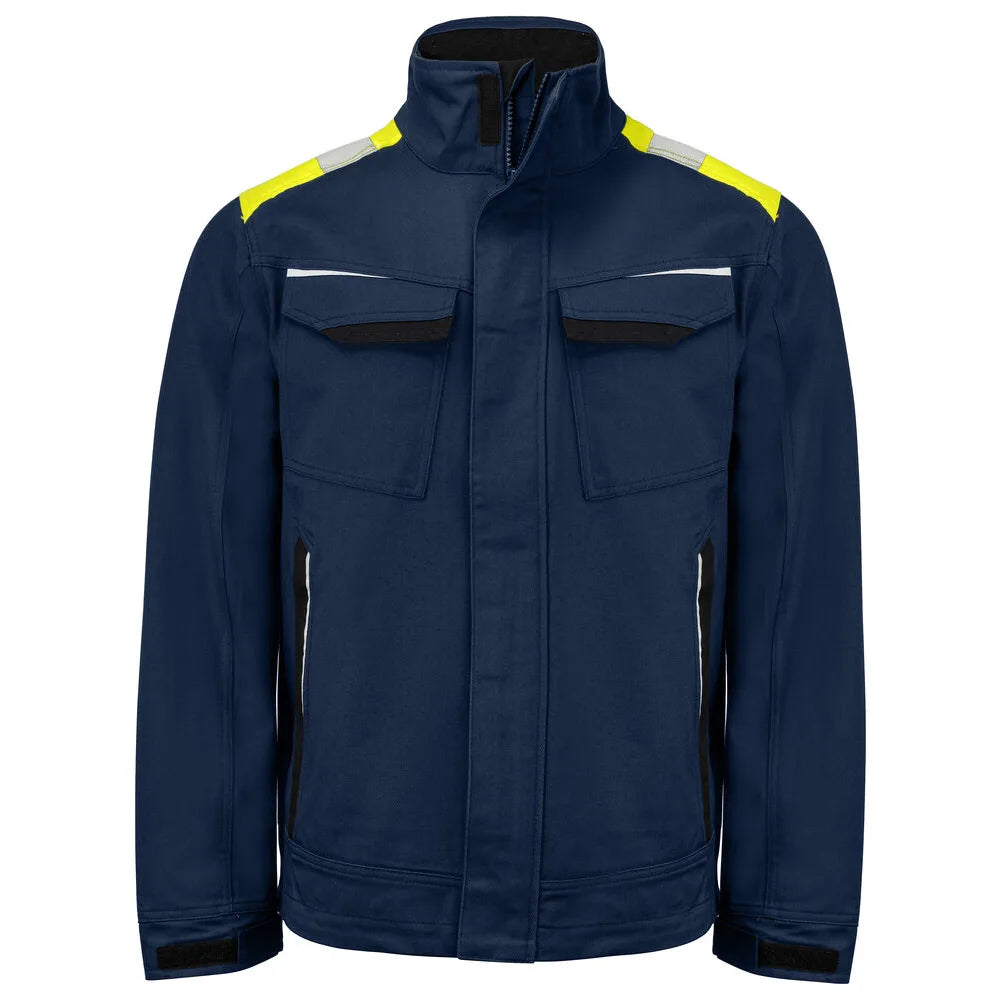 Projob 5437 Service Vest Katoen Navy Geel