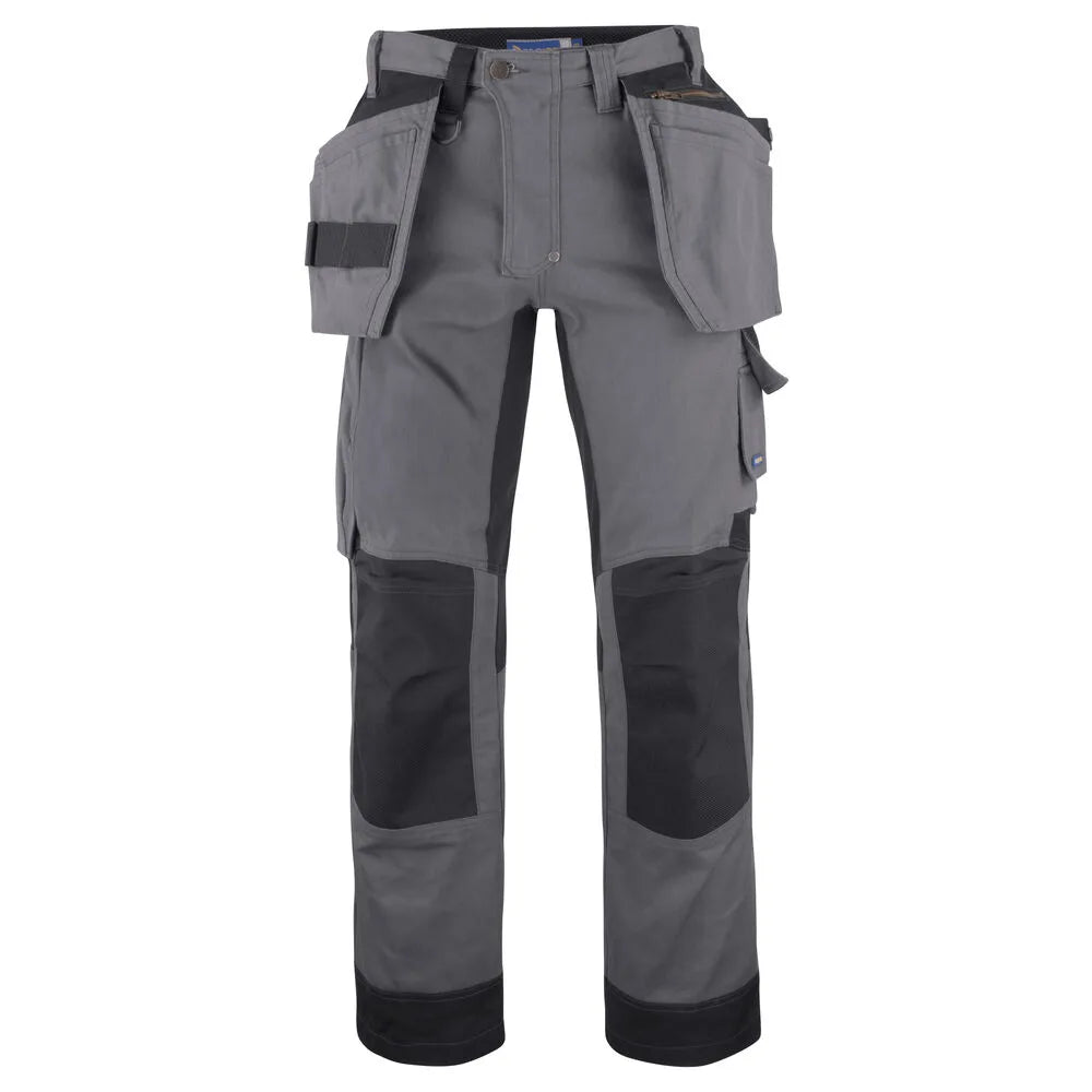 Projob 5524 Canvas Broek Met Kniezakken En Spijkerzakken Grijs