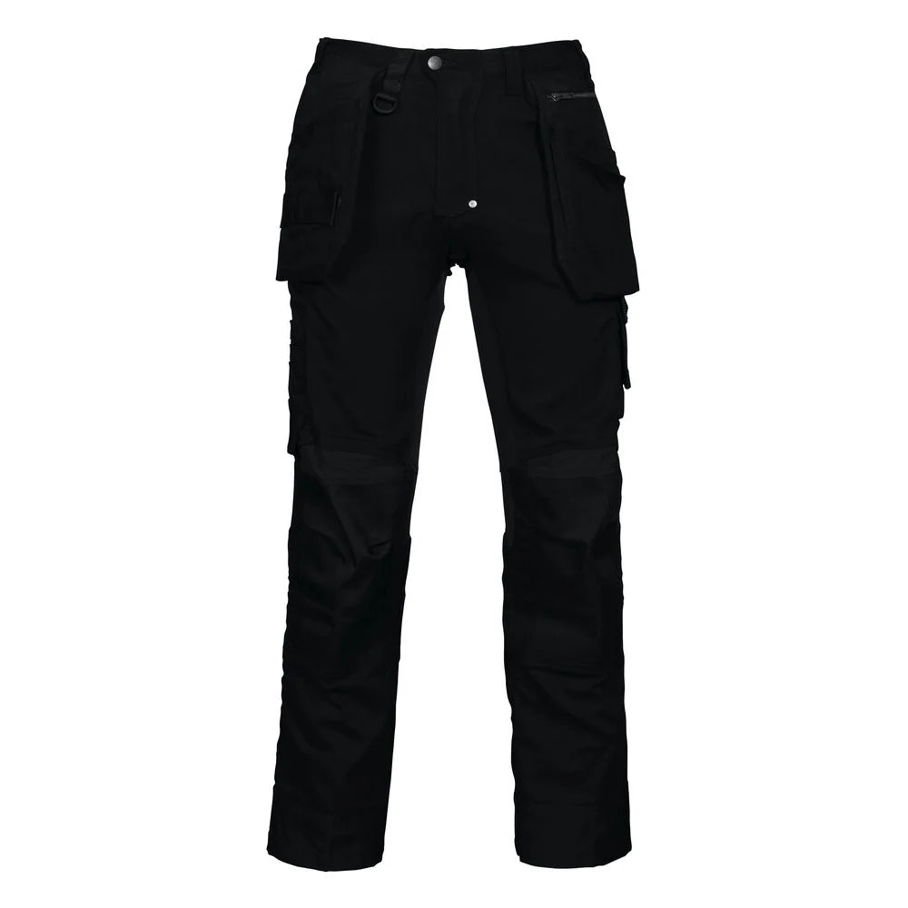 Projob 5524 Canvas Broek Met Kniezakken En Spijkerzakken Zwart