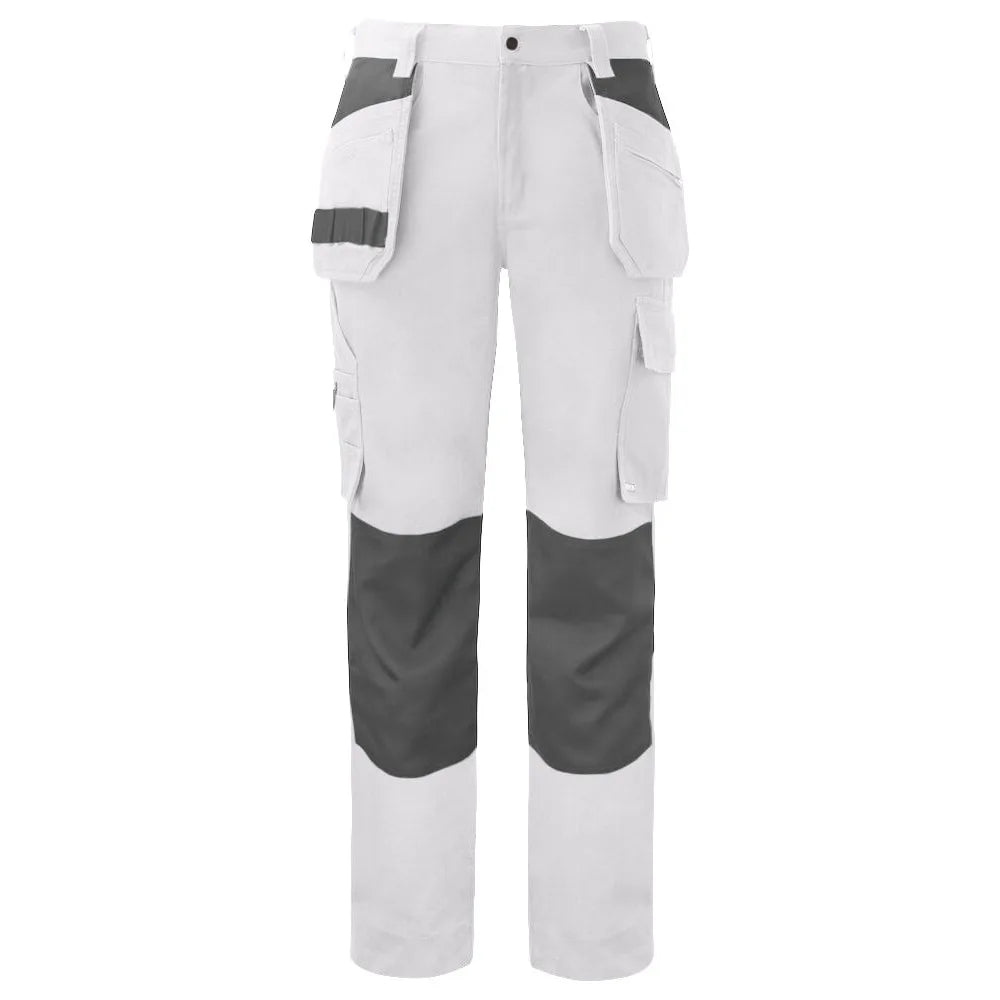 Projob 5530 Broek Met Kniezakken En Spijkerzakken Katoen Wit