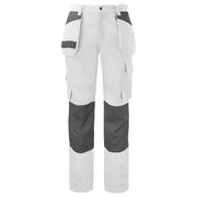 Projob 5530 Broek Met Kniezakken En Spijkerzakken Katoen Wit
