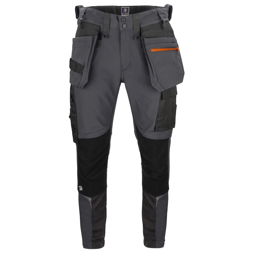 Projob 5550 Stretchbroek Met Kniezakken En Spijkerzakken Grijs