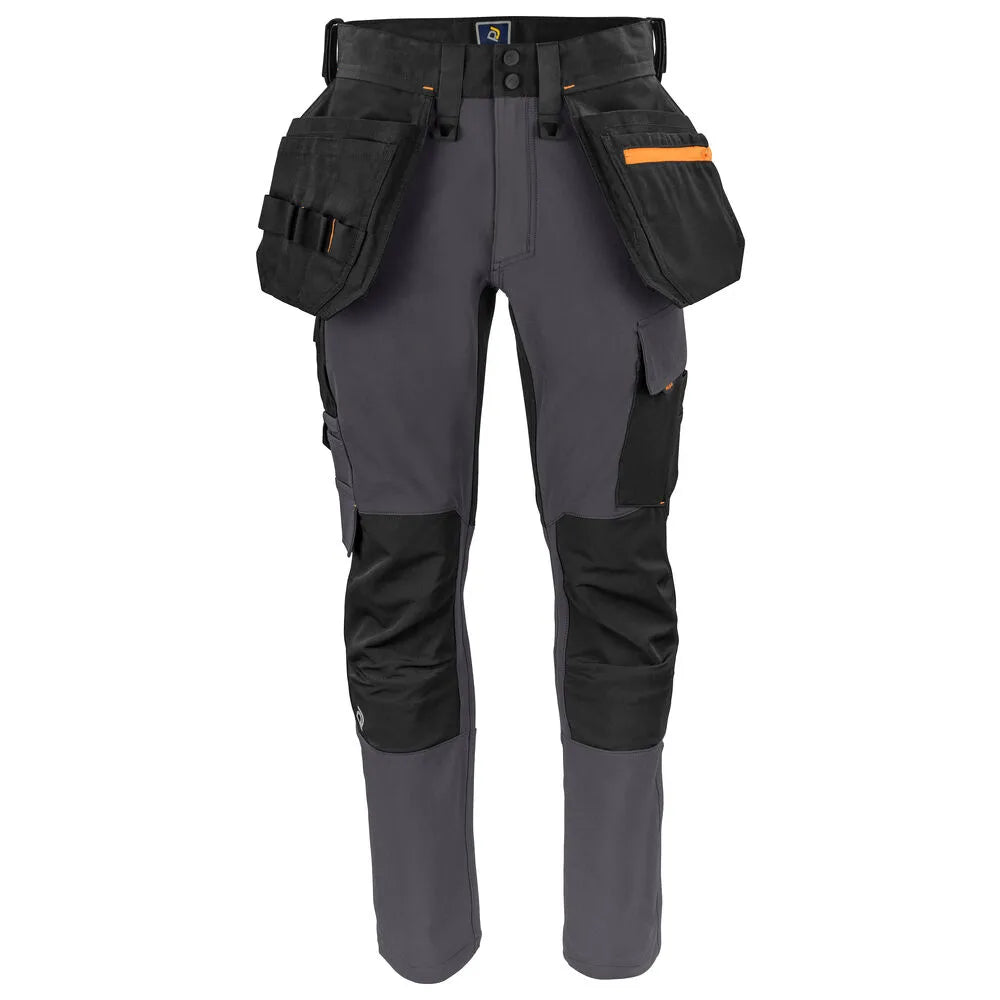 Projob 5551 Stretchbroek Met Kniezakken En Spijkerzakken Grijs