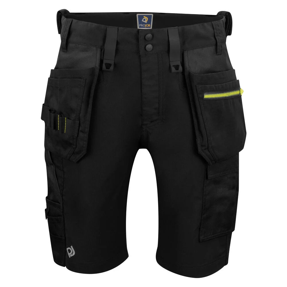 Projob 5558 Stretchshort Met Spijkerzakken Zwart