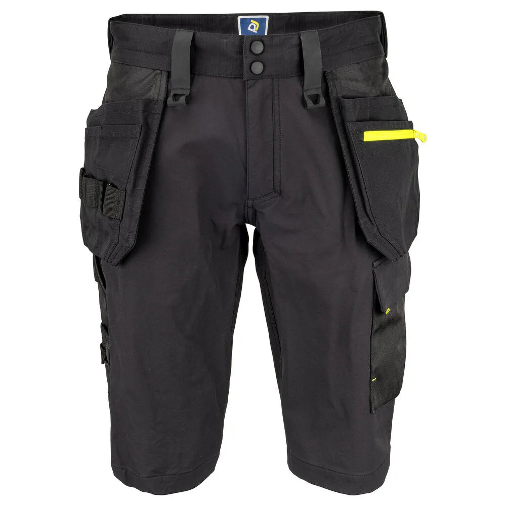 Projob 5562 Full Stretchshort Met Spijkerzakken Zwart