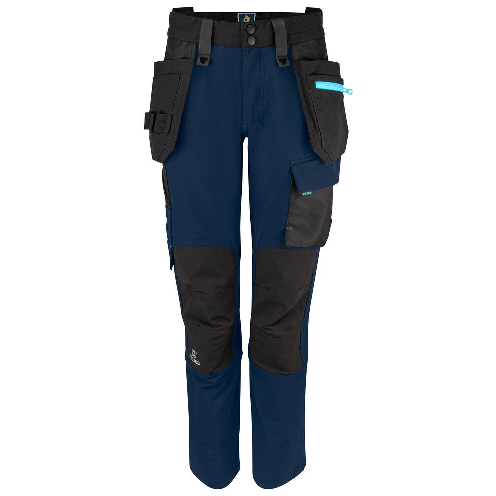 Projob 5564 Dames Stretchbroek Met Kniezakken En Spijkerzakken Marine