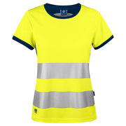 Projob 6012 Signalisatiet-Shirt En Iso 20471 Klasse 2 Dames Geel Marine