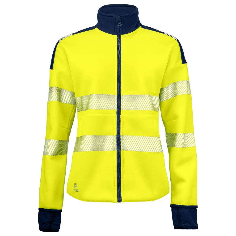 Projob 6111 Dames Signalisatiesweater En Iso 20471 Klasse 3/2 Geel Marine