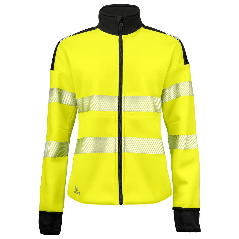 Projob 6111 Dames Signalisatiesweater En Iso 20471 Klasse 3/2 Geel Zwart