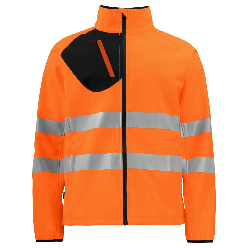Projob 6432 Signalisatiesoftshell En Iso 20471 Klasse 3 Oranje Zwart