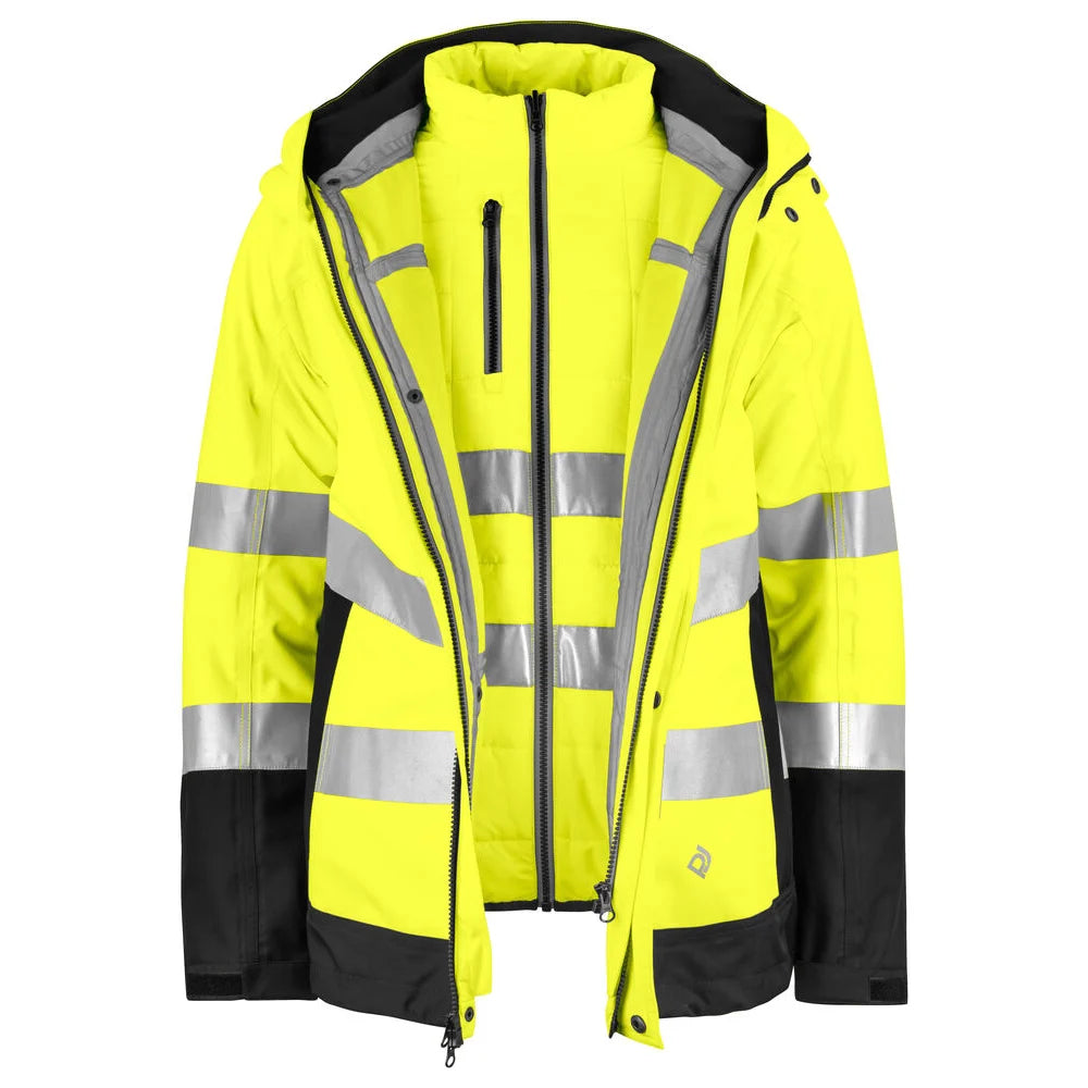 Projob 6445 Signalisatiejas 3-In-1 En Iso 20471 Klasse 3/2 Geel Marine
