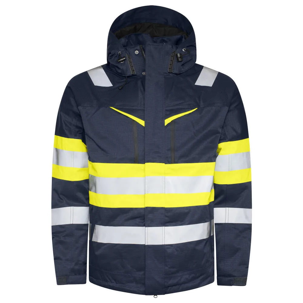 Projob 6454 Gevoerde Signalistiejas En Iso 20471 Klassse 1 Geel Marine
