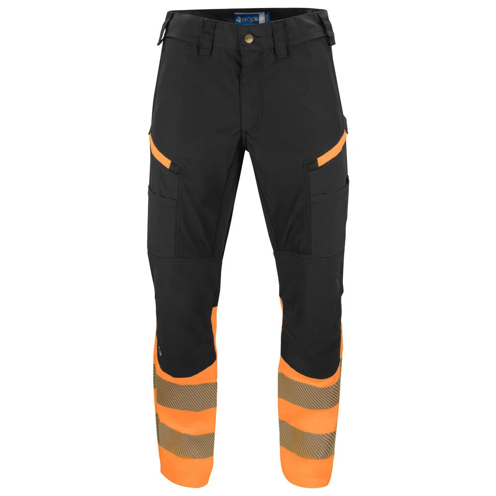 Projob 6528 Signalisatiestretchbroek En Iso 20471 Klasse 1 Oranje Zwart