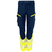 Projob 6538 Dames Signalisatie Stretchbroek En Iso 20471 Klasse 1 Geel Marine