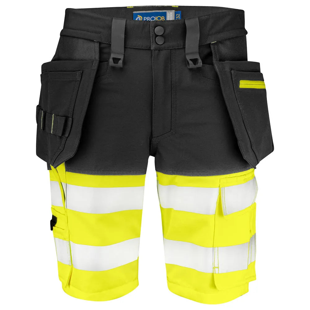 Projob 6580 Signalisatie Stretchshort En Iso 20471 Klasse 1 Geel Zwart