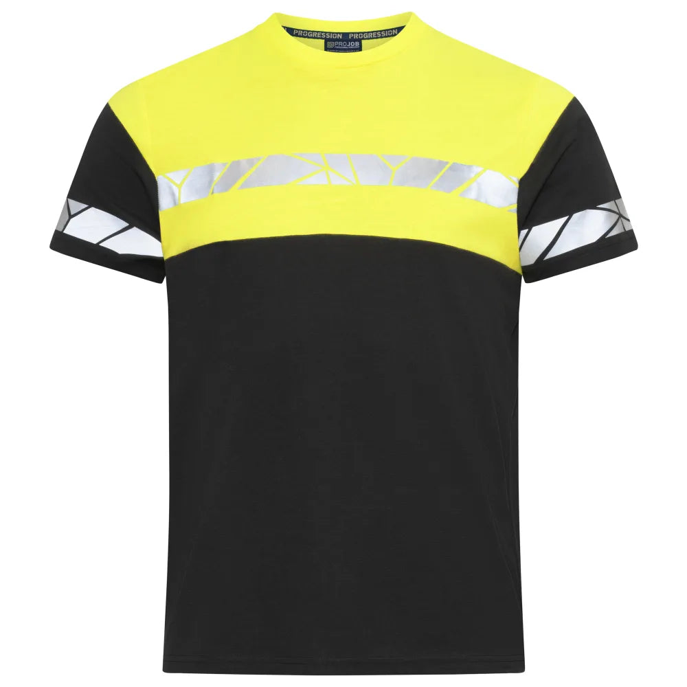 Projob 7001 T-Shirt Zwart Geel