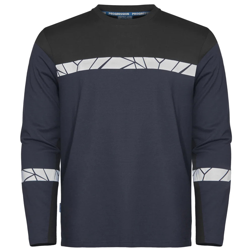 Projob 7002 T-Shirt Lange Mouwen Marine Zwart