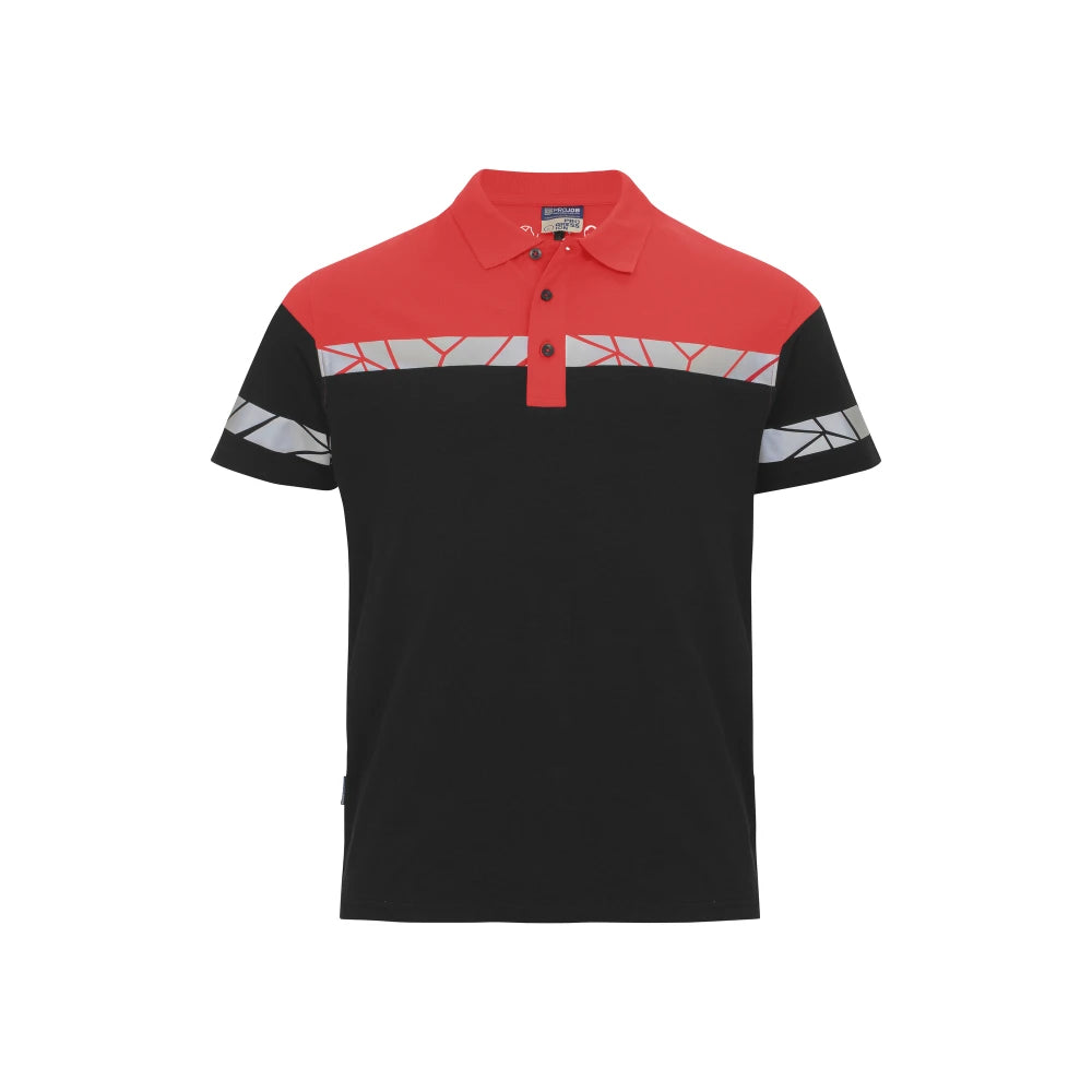 Projob 7003 Polo Zwart Rood
