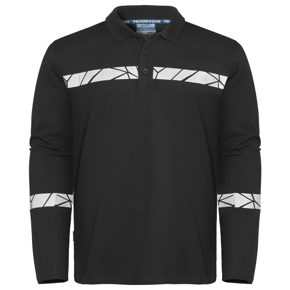 Projob 7004 Polo Lange Mouwen Zwart Zwart