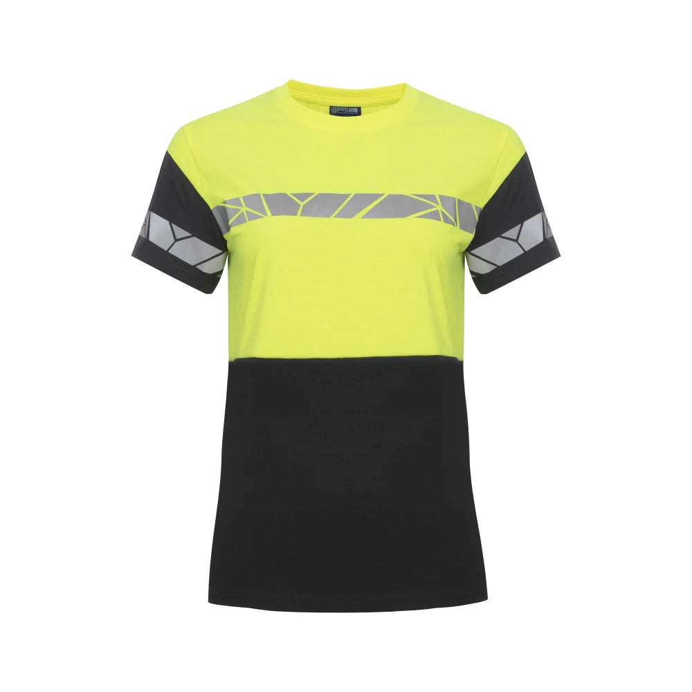 Projob 7005 T-Shirt Dames Zwart Geel