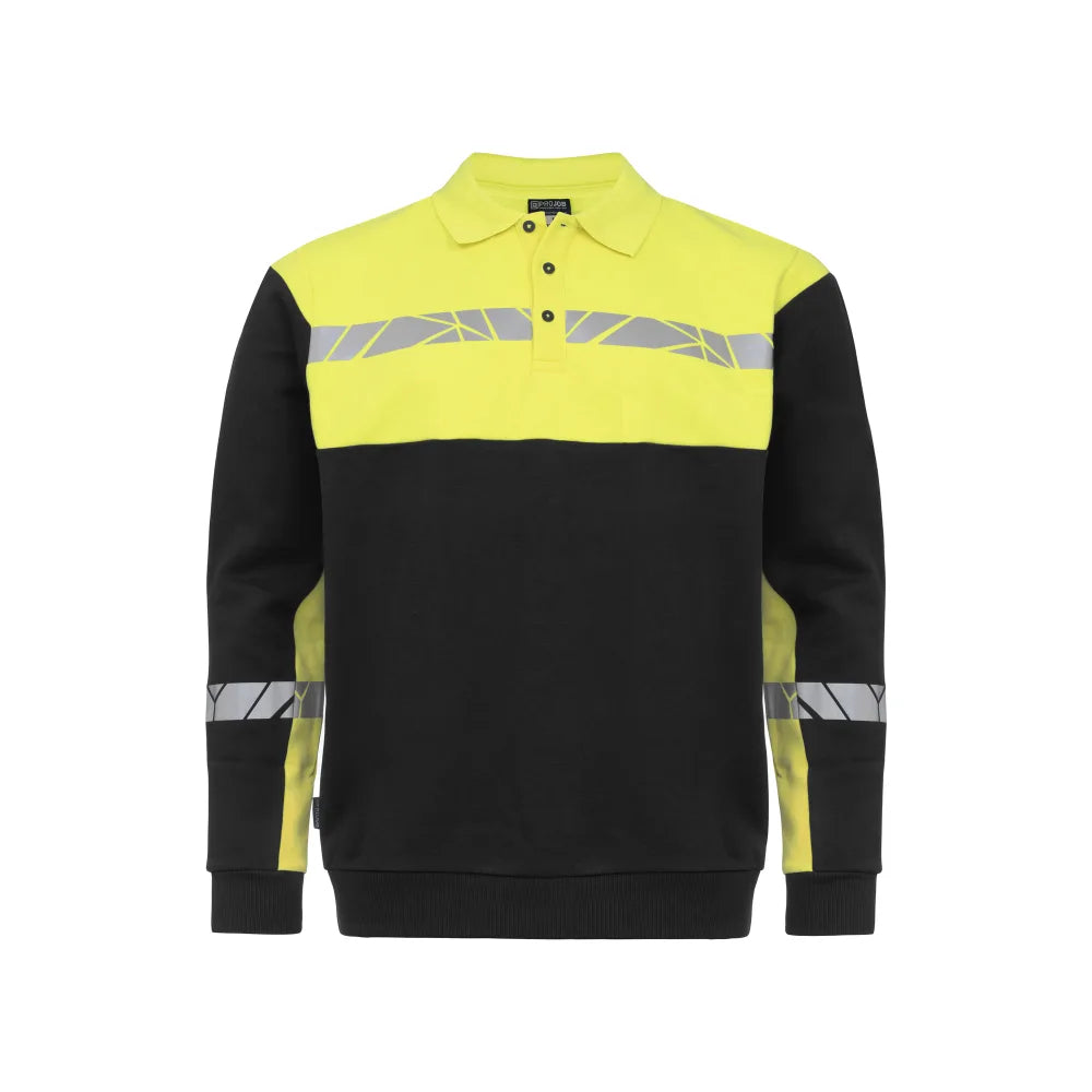 Projob 7100 Polosweater Zwart Geel