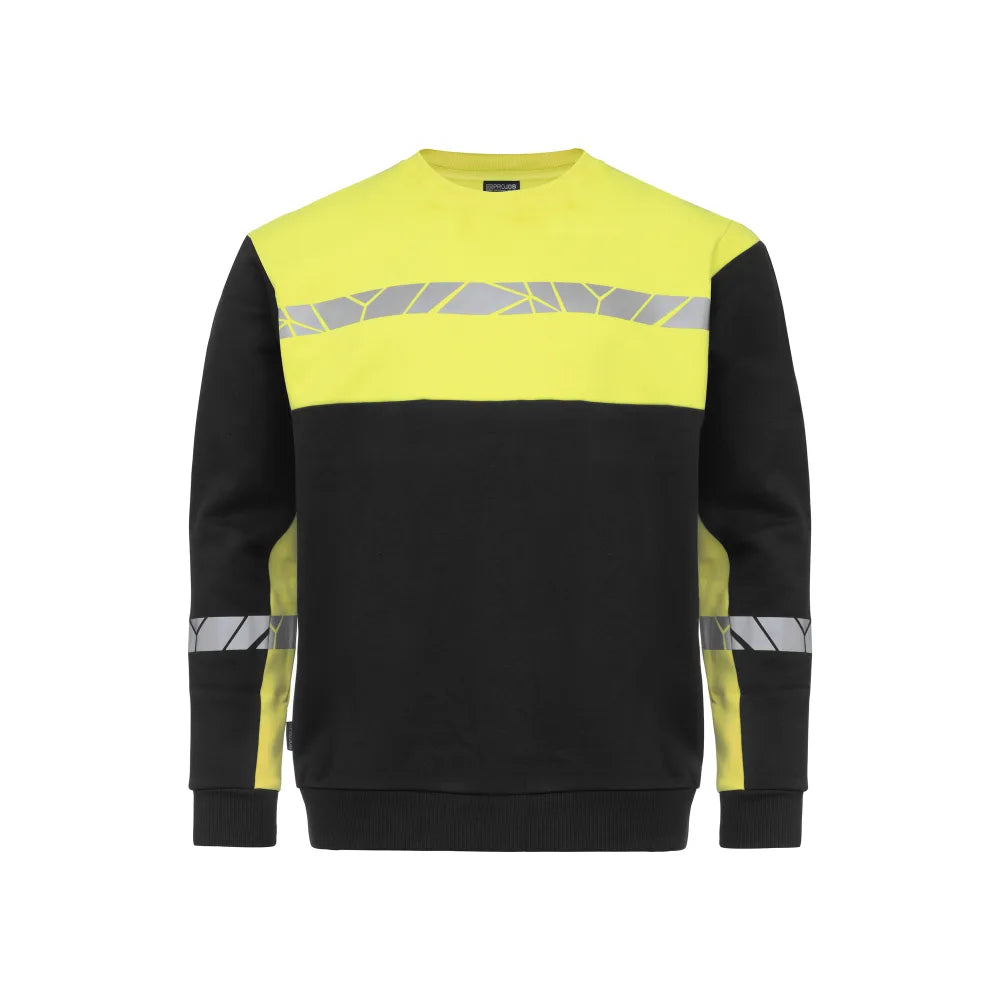 Projob 7101 Sweater Ronde Hals Zwart Geel