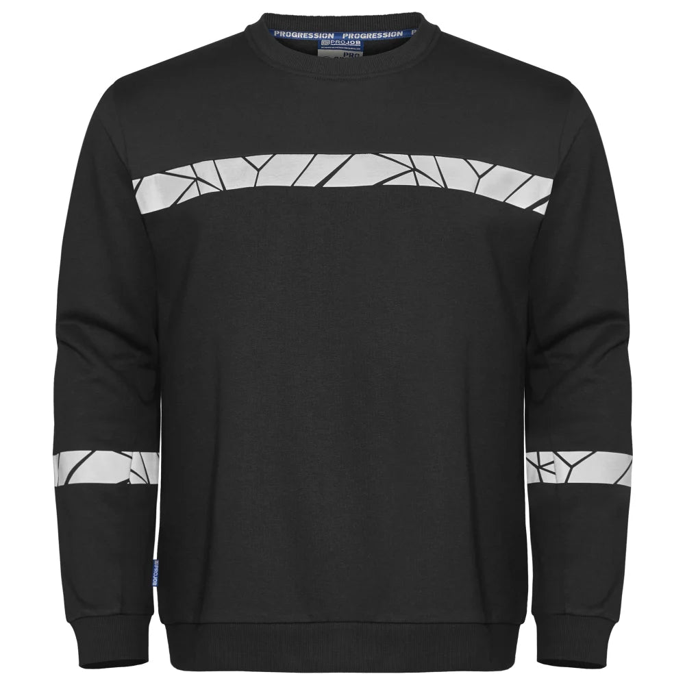 Projob 7101 Sweater Ronde Hals Zwart Zwart