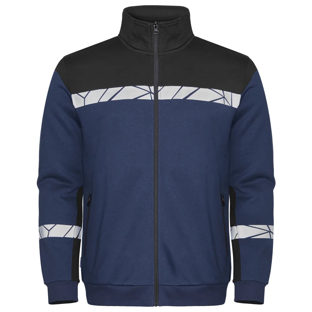 Projob 7103 Sweater Met Volledige Ritssluiting Marine Zwart