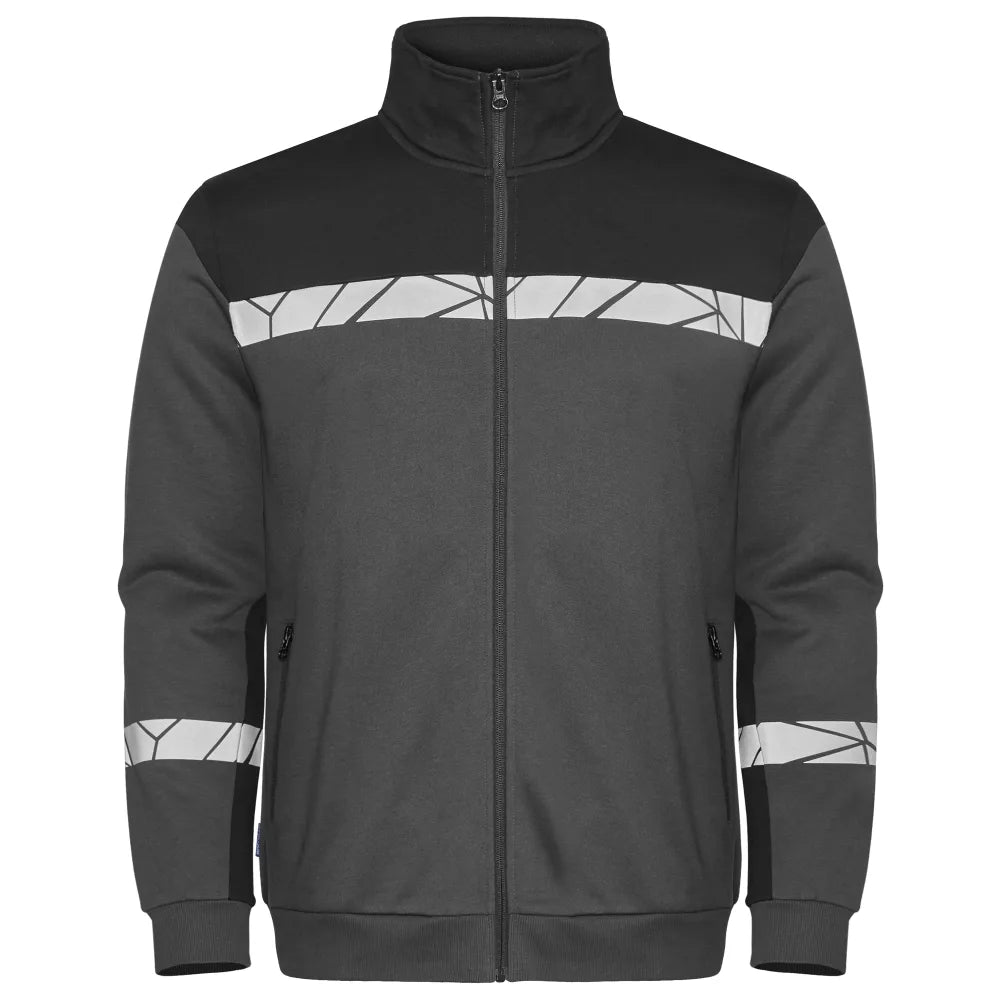 Projob 7103 Sweater Met Volledige Ritssluiting Grijs Zwart