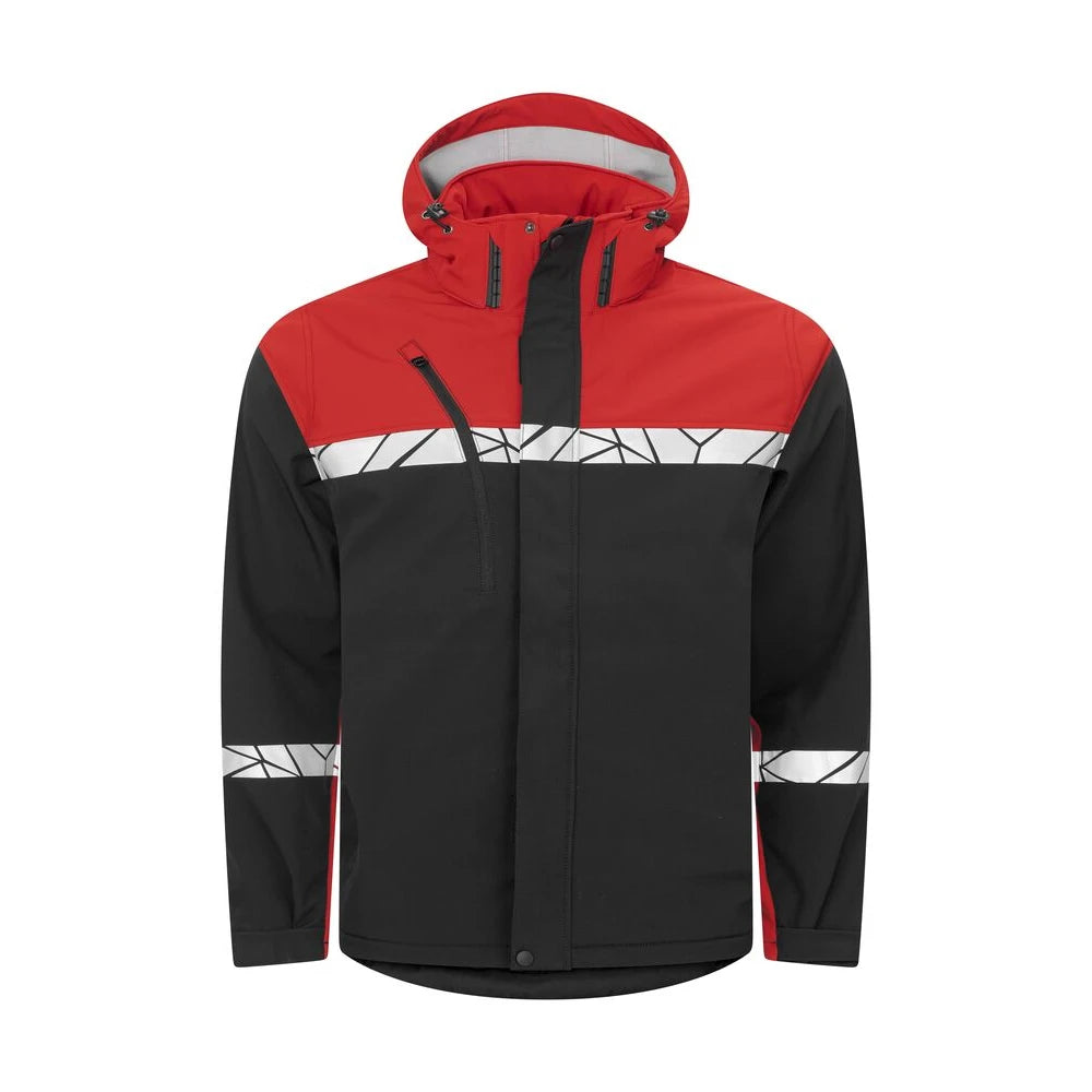 Projob 7400 Softshell Zwart Rood