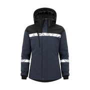 Projob 7418 Gevoerde Softshell Jas Dames Marine Zwart