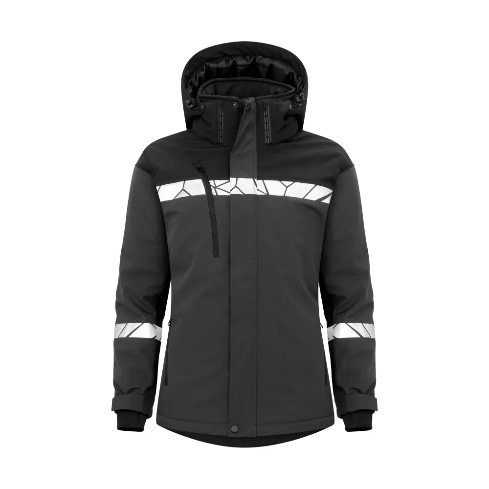 Projob 7418 Gevoerde Softshell Jas Dames Grijs Zwart