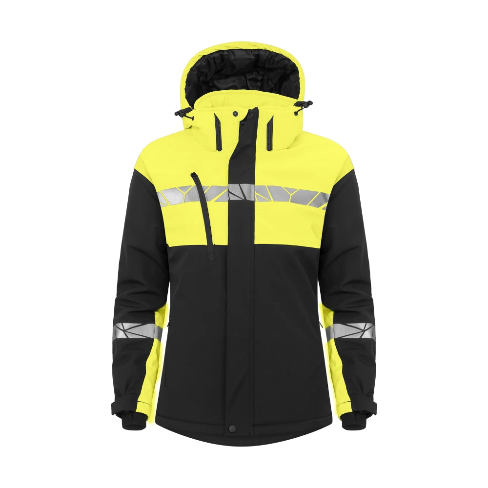 Projob 7417 Softshell Jas Dames Zwart Geel