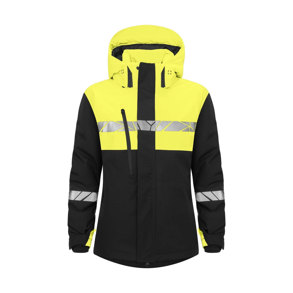 Projob 7420 Gevoerde Functionele Jas Dames Zwart Geel