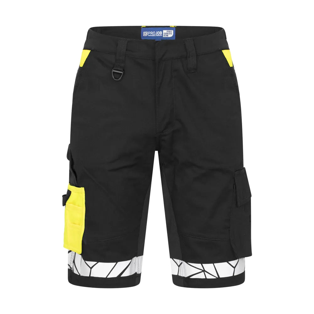 Projob 7510 Stretchshort Zwart Geel