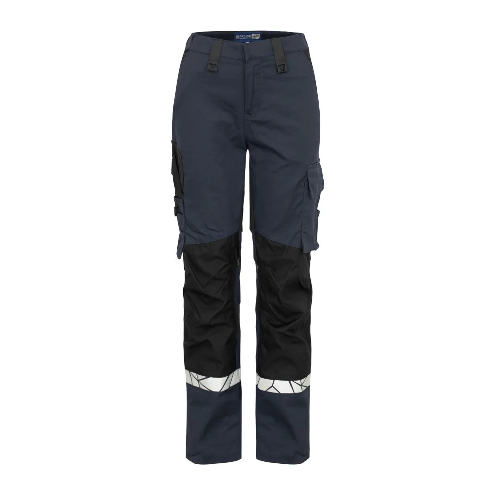 Projob 7512 Stretchbroek Met Kniezakken Dames Marine Zwart