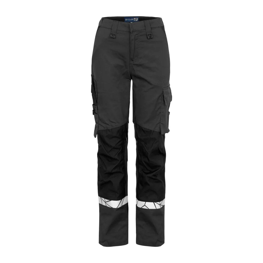 Projob 7512 Stretchbroek Met Kniezakken Dames Grijs Zwart