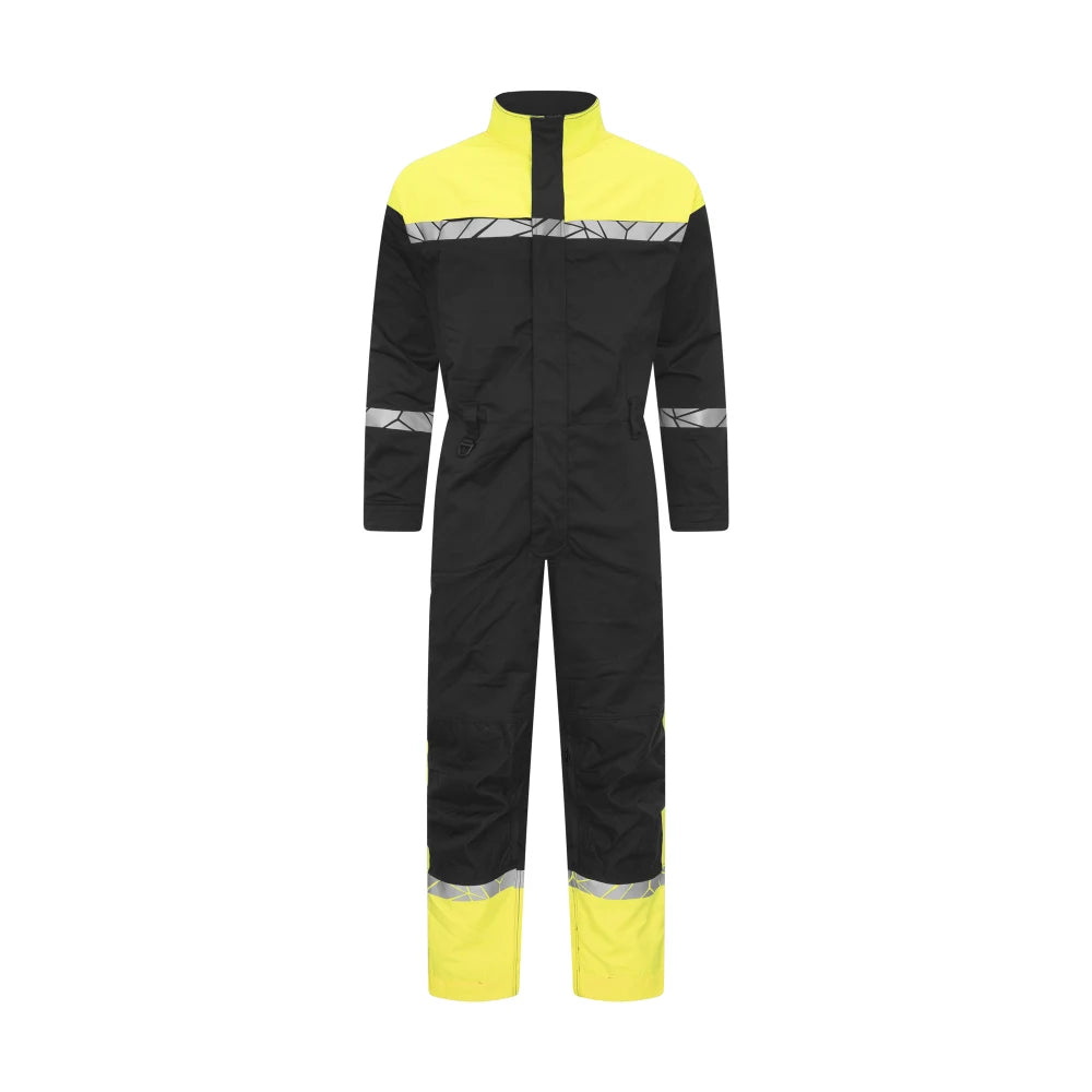 Projob 7601 Stretch Overall Met Kniezakken Zwart Geel